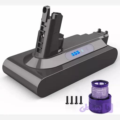 باتری جارو شارژی دایسون مدل V10 برند یابر المان همراه با فیلتر اورجینال امازون المان — تصویر 1