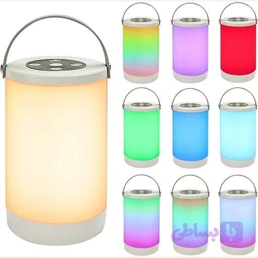 چراغ شارژی RGB لمسی با نورسفید و رقص نور ابشاری اورجینال امازون المان — تصویر 1