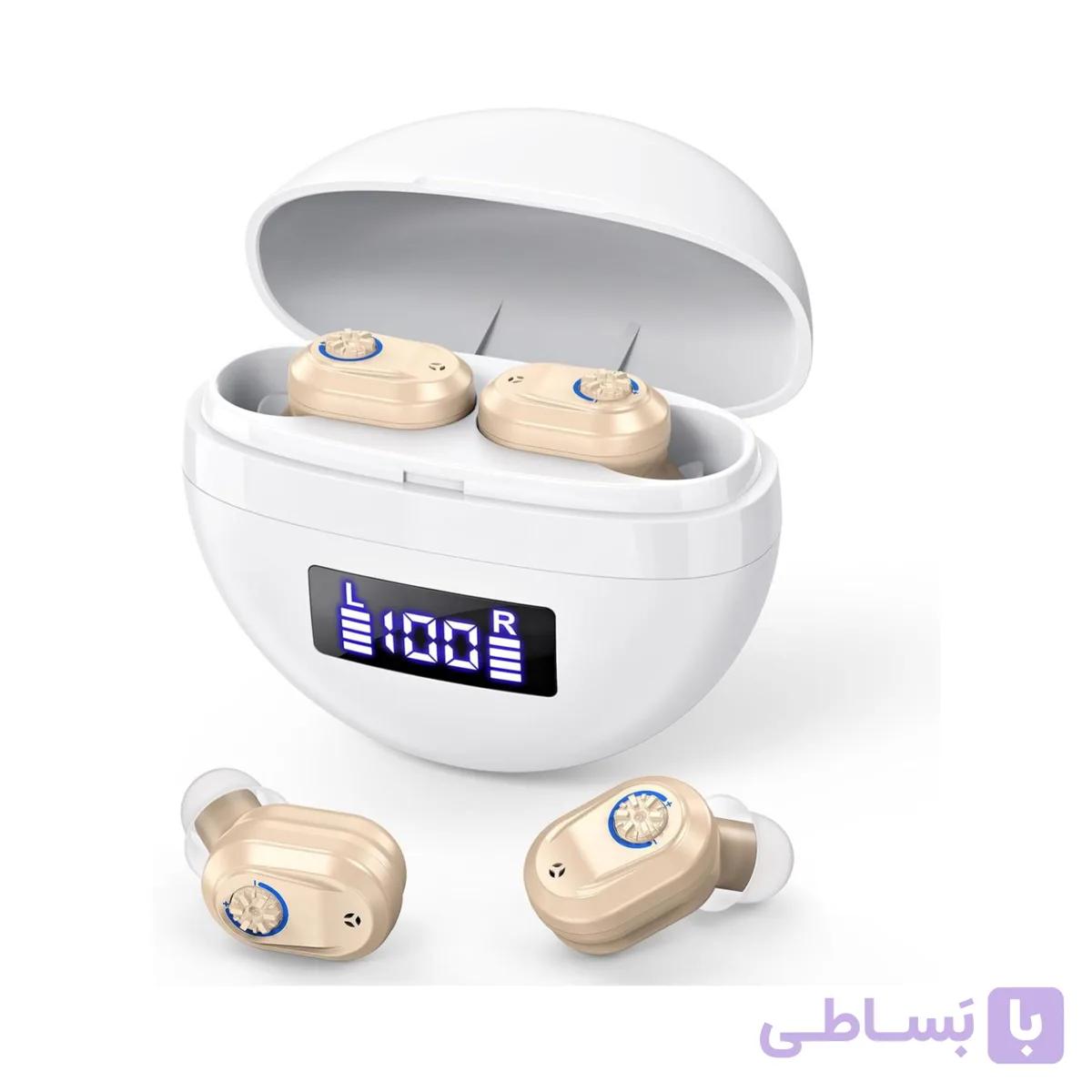 سمعک نامرئی حذف نویز. شارژی. طرح ایرپاد برندyeghbm اورجینال امازون المان — تصویر 1