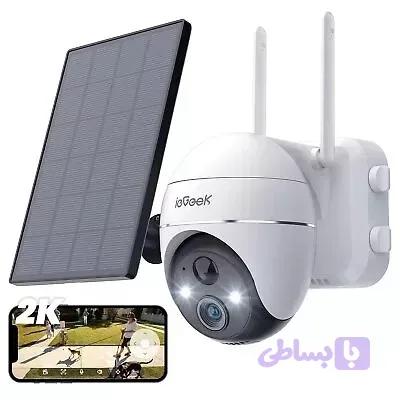 دوربین چرخشی سولار (خورشیدی) کیفیت 2K برند ieGeek اورجینال امازون المان — تصویر 1