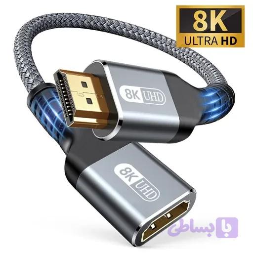 کابل تبدیل DP به HDMI 8K مینی تک ورژن 2.1 اورجینال امازون المان — تصویر 1