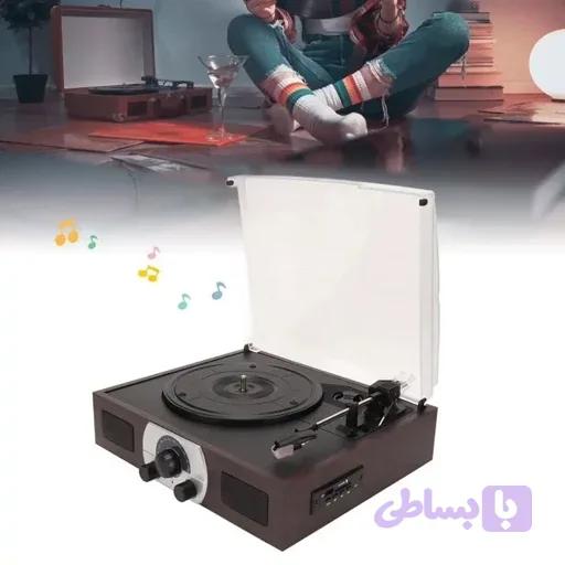 گرامافون چوبی بلوتوثی رم خور USB رادیو Fm اورجینال امازون المان — تصویر 1