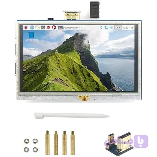 نمایشگر 5 اینچ رزبری پای باقلم لمسی .ورودی HDMI اورجینال امازون المان — تصویر 1