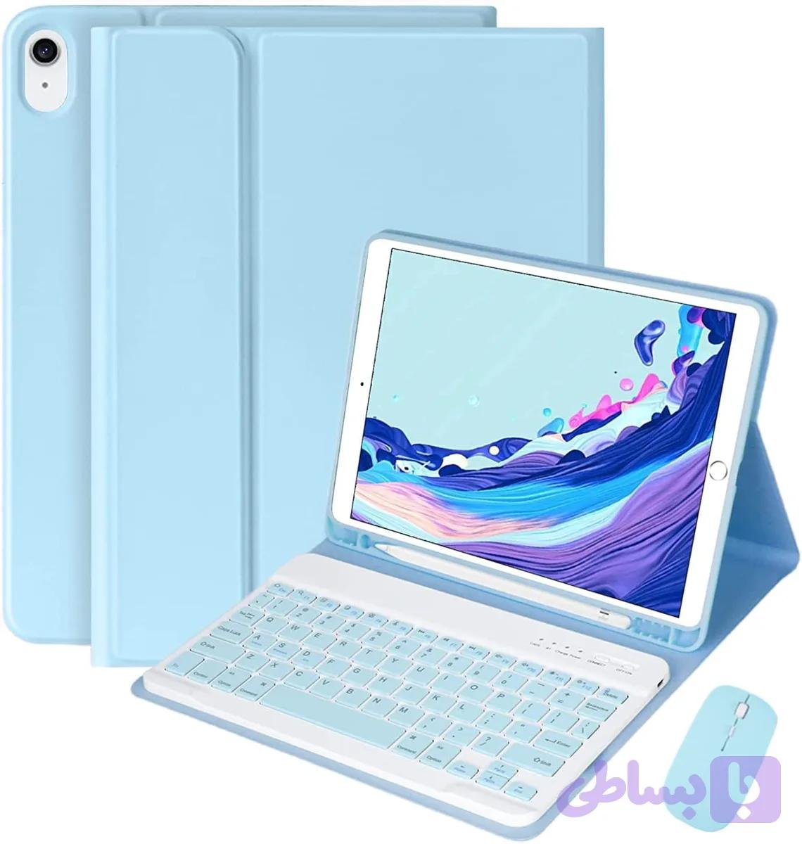 کیف کلاسوری ایپد پرو 12.9اینچی +کیبورد و‌ موس بلوتوثی اورجینال امازون المان — تصویر 1