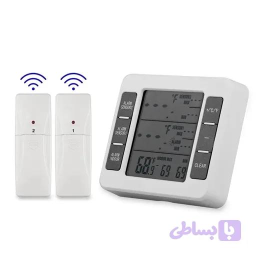 رطوبت سنج دماسنج رومیزی پایه دار و مغناطیسی اورجینال امازون المان — تصویر 1