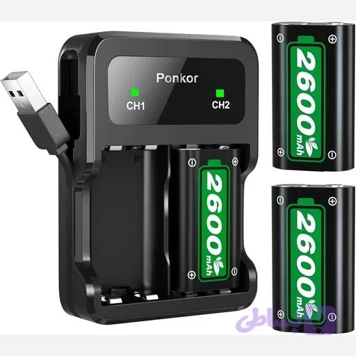 باتری Xboxشارژ سریع 2X قابل شارژ اورجینال امازون المان — تصویر 1