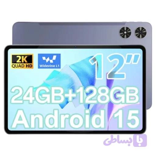 تبلت 12 اینچ اندروید15 ارتقاع تا 16 کیفیت 2k همراه با کیبورد اورجینال امازون المان — تصویر 1
