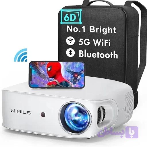 ویدئو پروژکتور برند WiMiUS K7 کیفیت تصویر 4K اورجینال امازون المان — تصویر 1