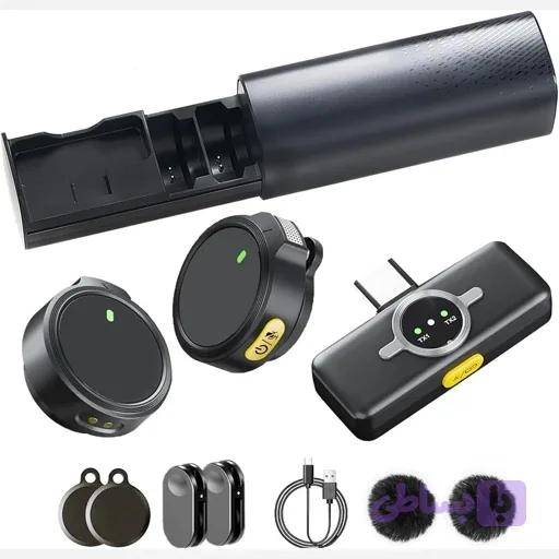 میکروفون یقه ایی2کاربره مدل iLAFFUS M6 برای اندروید.ایفون 15 نوع C مدل M6 اورجینال امازون المان — تصویر 1