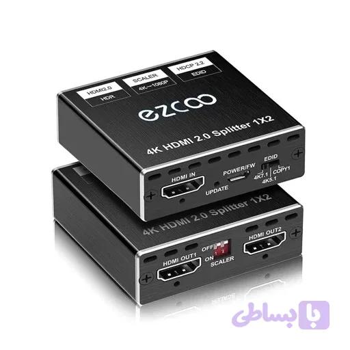 اسپلیتر 1به2 HDMI 4K ورژن 2.0برند ezcoo اورجینال امازون المان — تصویر 1