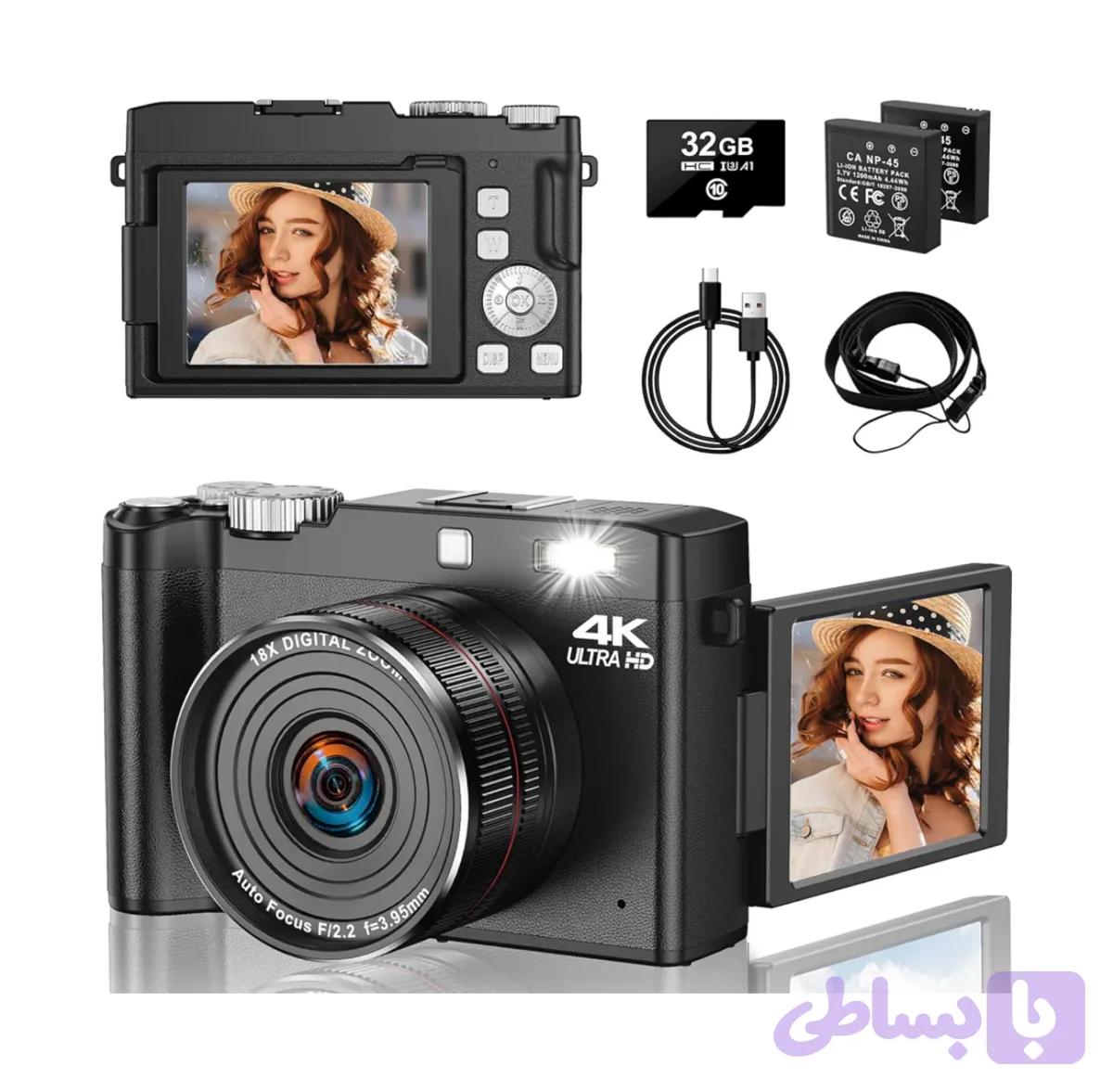 دوربین دیجیتال 4K زوم18X فوکوس خودکار اورجینال امازون المان — تصویر 1