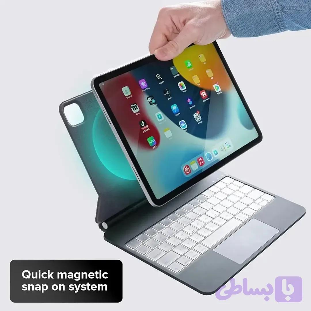 مجیک کیبورد آیپد پرو و ایر 11 و 10.9 اینچی M2 وM3 اورجینال امازون المان — تصویر 1