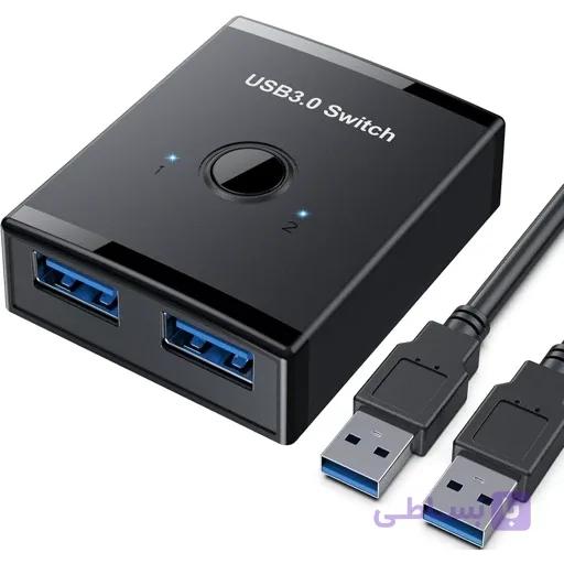 سویچ 2 پورت برای 2 کامپیوتر.ماوس. اسکنر.چاپگر اورجینال امازون المان — تصویر 1