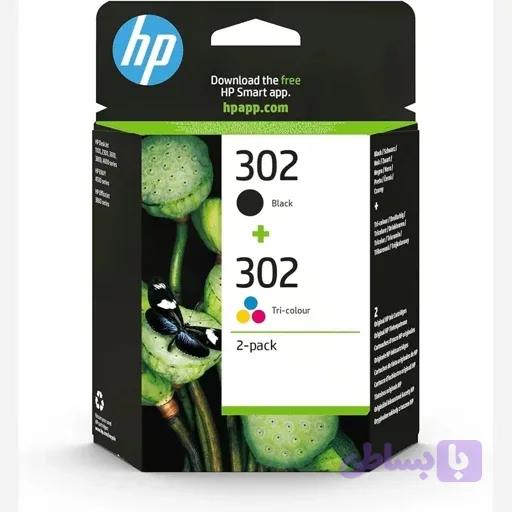 کاتریج جوهر افشان 302 برند hp پک2عددی مشکی و رنگی اورجینال امازون المان — تصویر 1