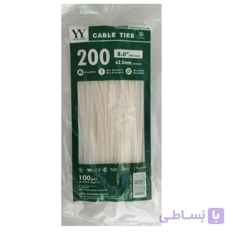 بست کمربندی YY تایوان سایز 42 سانت عرض 4.8 میل بسته 100 عددی — تصویر 1