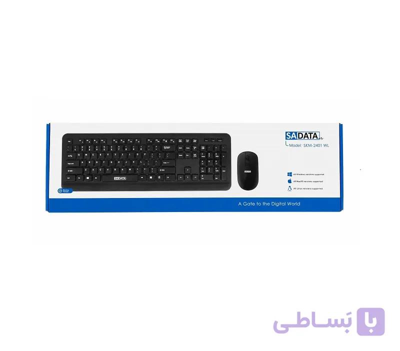 کیبورد و موس SADATA skm-2401 WL — تصویر 1