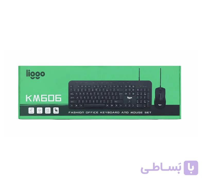 موس و کیبورد liggo km606 — تصویر 1