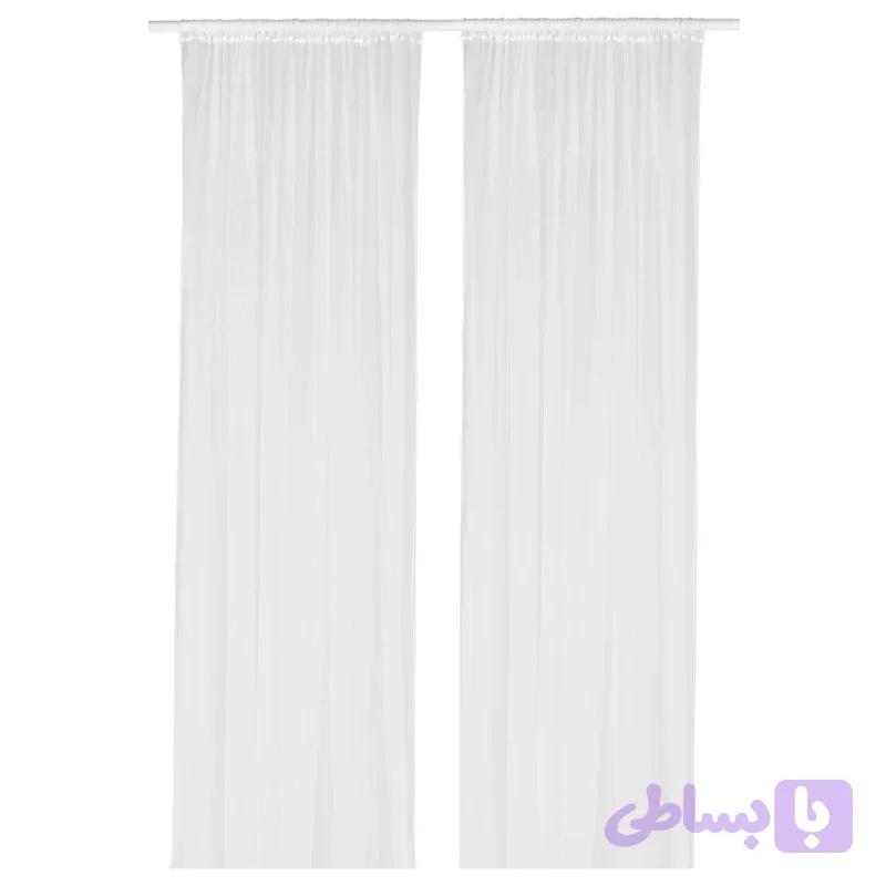 پرده ایکیا مدل LILL سایز 280×300 بسته 2عددی رنگ: سفید صدفی — تصویر 1