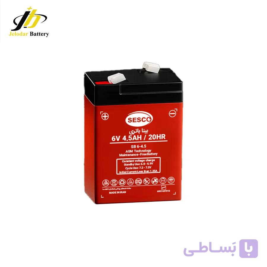 باتری یو پی اس سسکو 6 ولت 4.5 آمپر