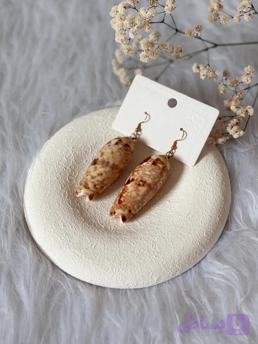 گوشواره صدف طبیعی