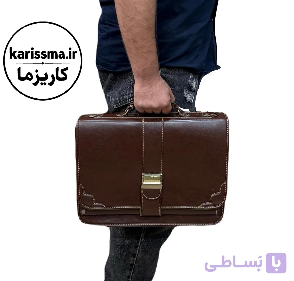 کیف مردانه مدل تک قفل چرم صنعتی مقاوم و رمزدار