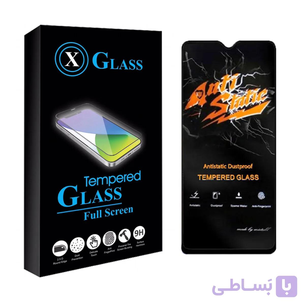 محافظ صفحه نمایش گلس مدل آنتی استاتیک مناسب برای گوشی موبایل سامسونگ GALAXY A12 — تصویر 1