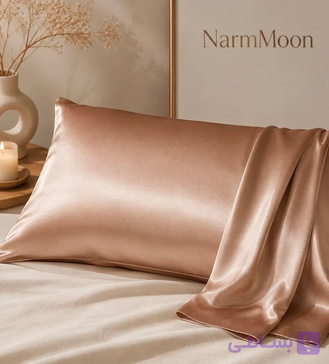 روبالشی ساتن ابریشمی لوکس 50×70 دوخت پاکتی سفارشی ، طرحدار مناسب سلامت پوست و مو