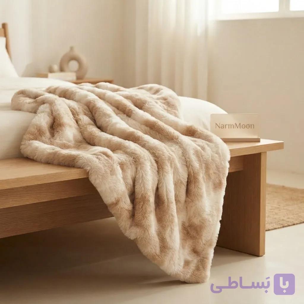 پتو رَبیت دورو خزدار و تدی ، پتو نرم و لوکس دونفره