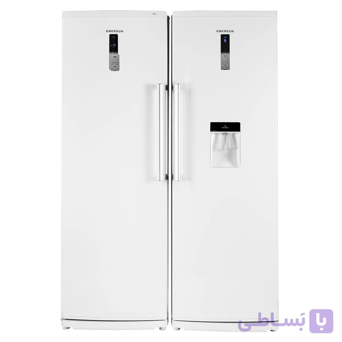 يخچال فريزر دوقلوی تیتانیوم امرسان مدل R15-H-W01-F15HT01 — تصویر 1