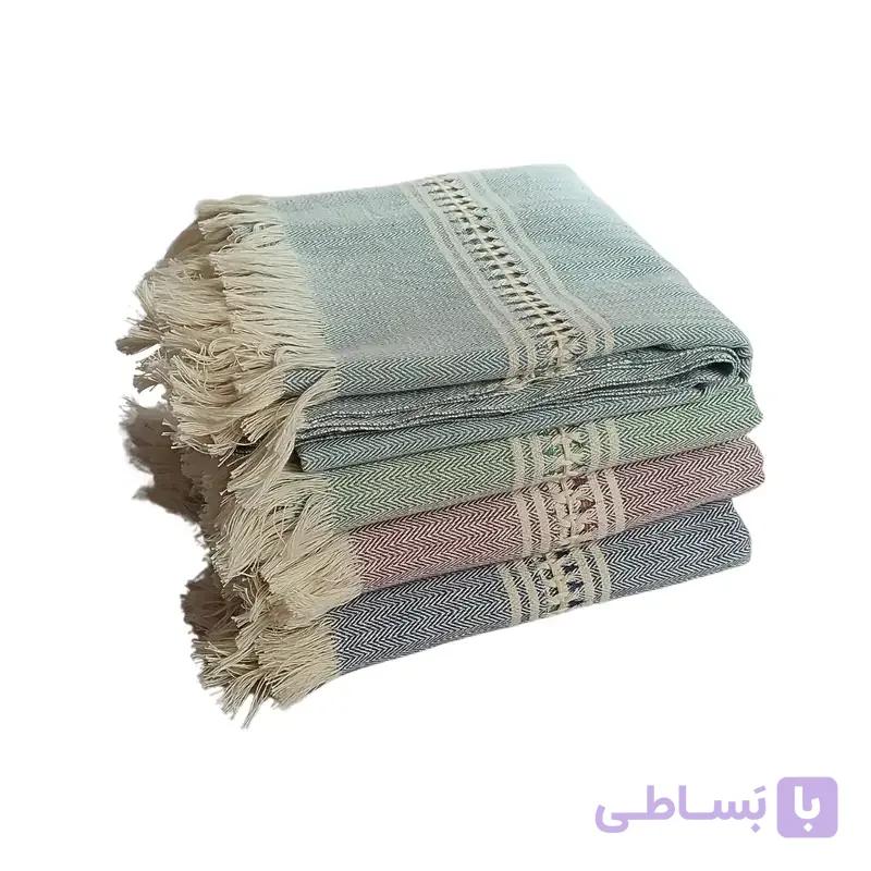 حوله حمام دستبافت رنگی پنبه ای — تصویر 1