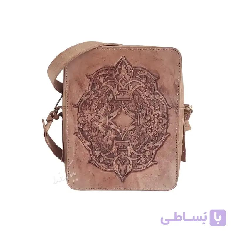 کیف دوشی حکاکی مدل گلپوش — تصویر 1