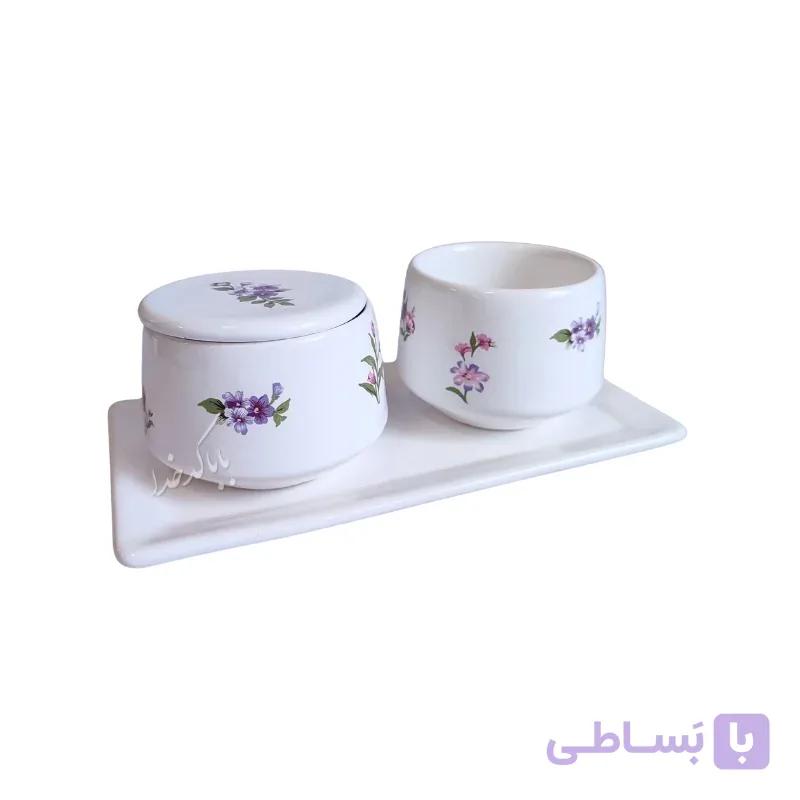 ست فنجان و قندان مدل یاسی — تصویر 1