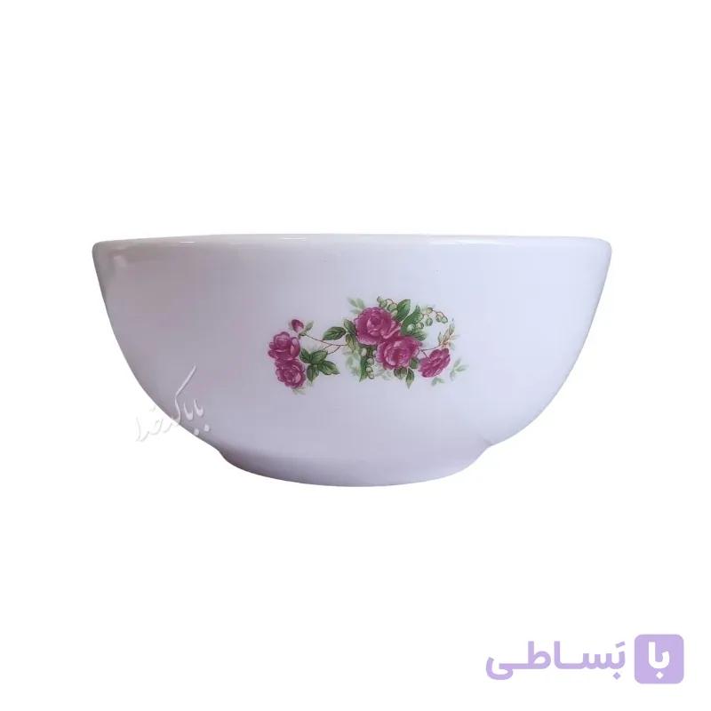 کاسه سوپ خوری مدل گل قرمزی — تصویر 1