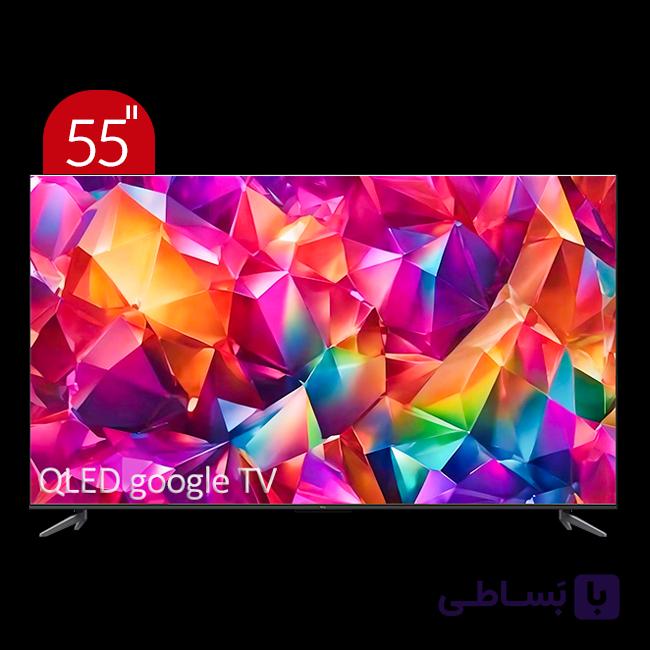 تلویزیون QLED UHD 4K هوشمند google TV تی سی ال مدل C645 سایز 55 اینچ — تصویر 1