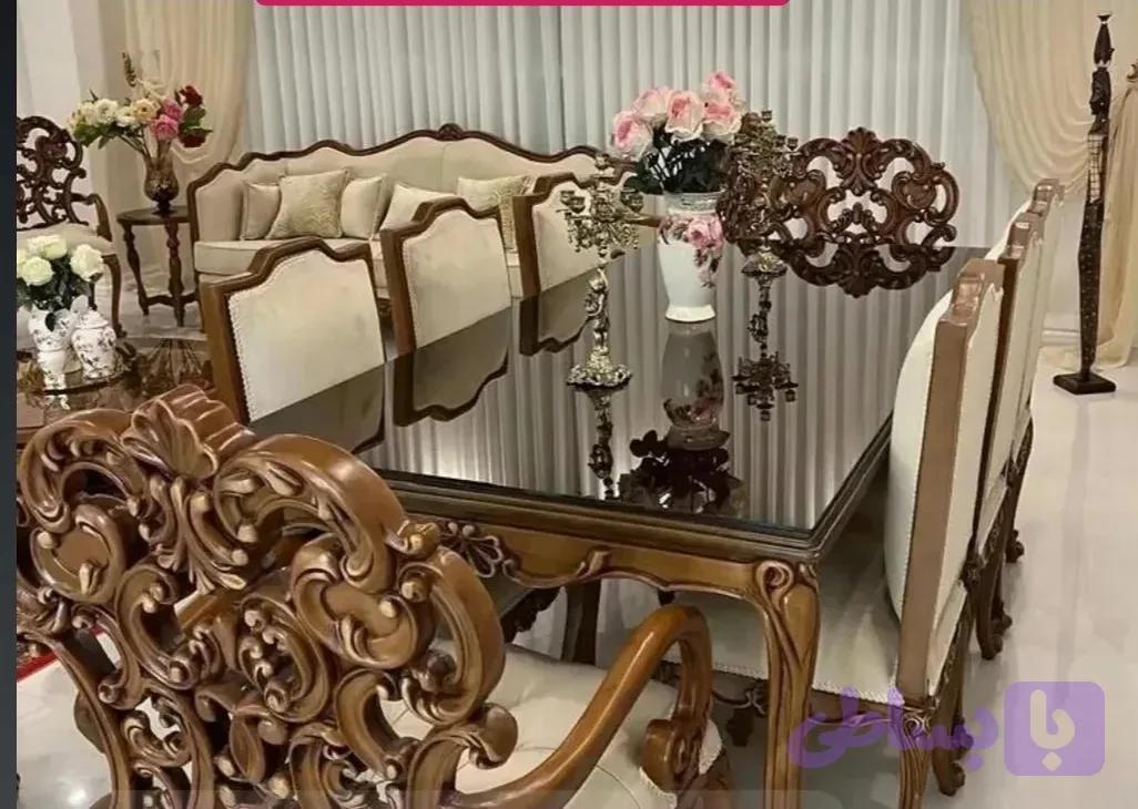 میز ناهارخوری نئوکلاسیک مدل ‌کینگ تولیدی شاملو