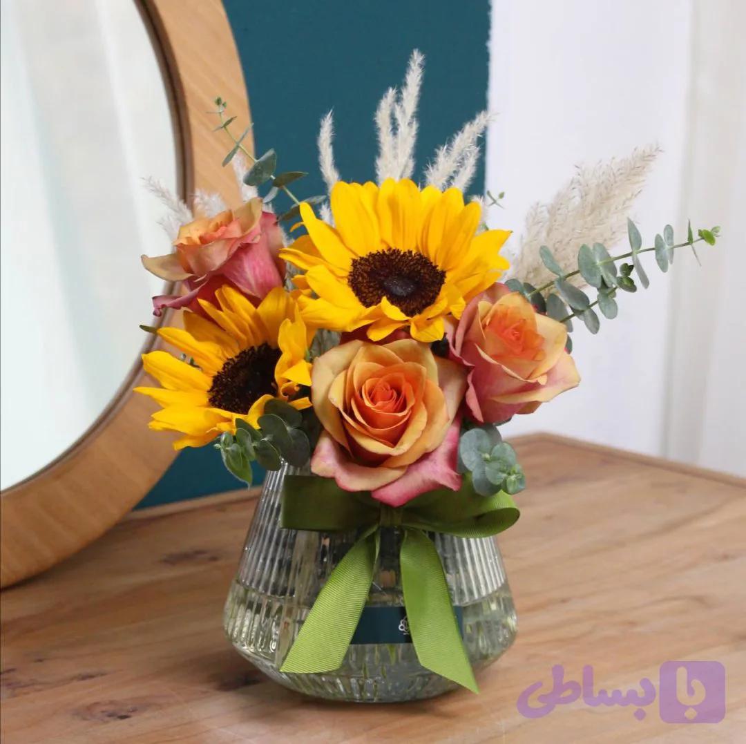 گلدان شیشه‌ای ژیانا کد 11514 — تصویر 1