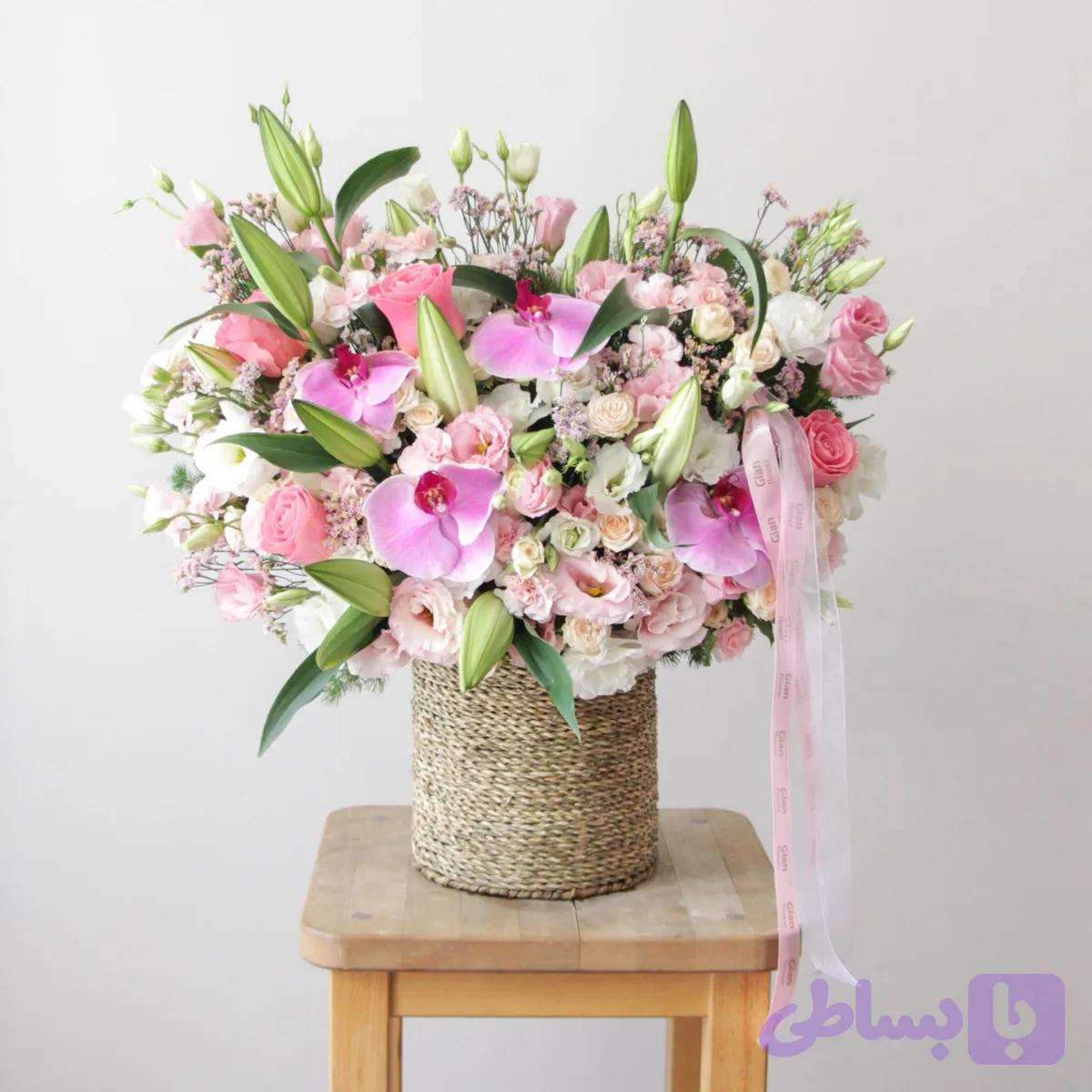 باکس گل لیلیوم و ارکیده مدل بابان کد 11521 — تصویر 1