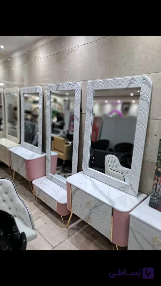 آینه کنسول آرایشگاهی،آینه کنسول بغل پارچه
