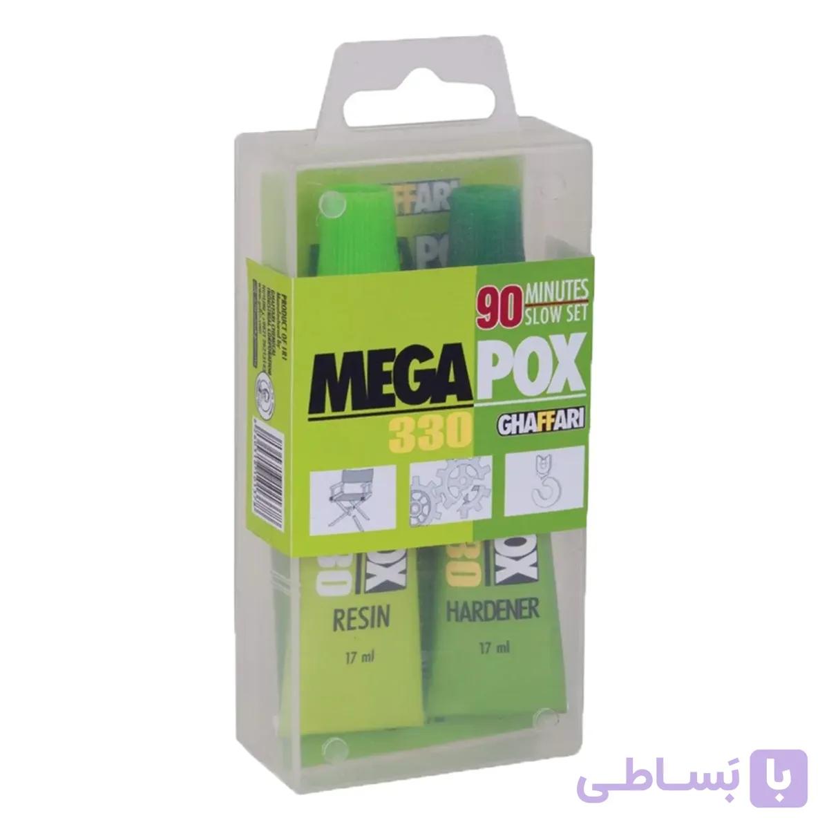 چسب دوقلو مگاپوکس 330 شفاف غفاری