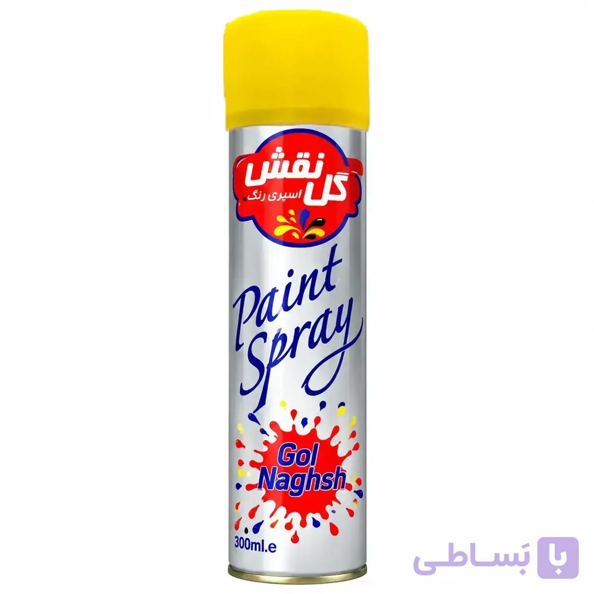 اسپری رنگ زرد روشن گل نقش حجم 300 میل