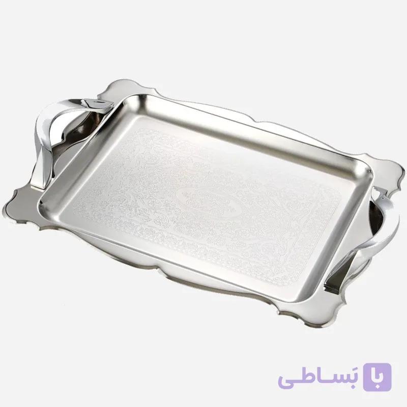 سینی استیل گلدار کوچک نیوهوم کد NH08-1114