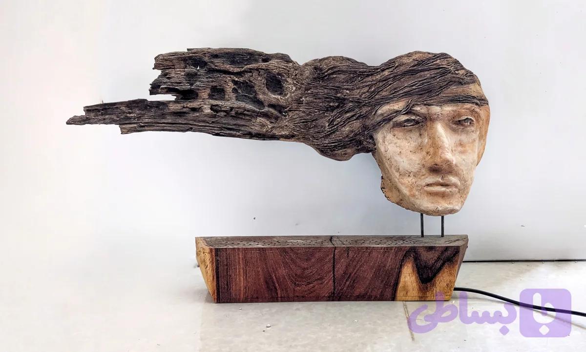 مجسمه چوبی مفهومی مدل باد