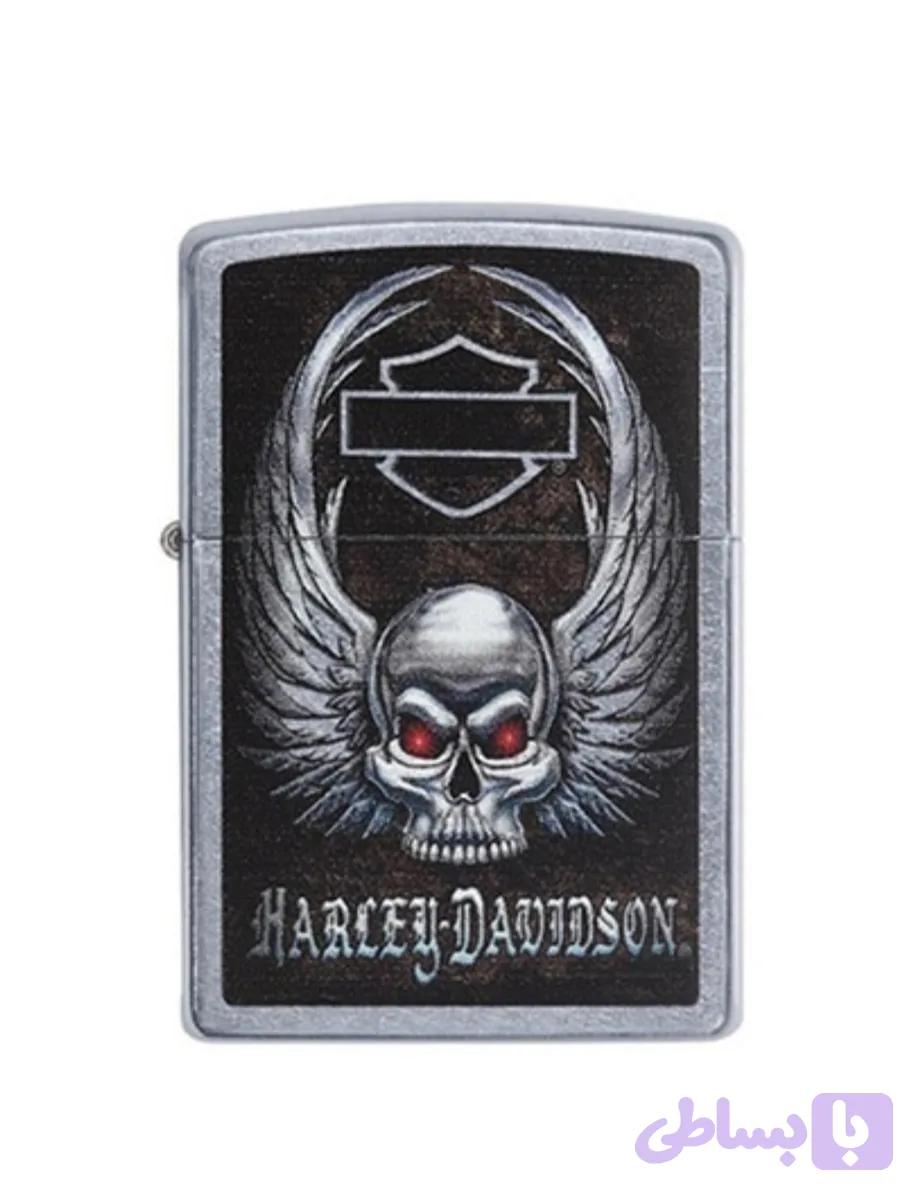 فندک زیپو اصلی کد 29558 harley davidson skull