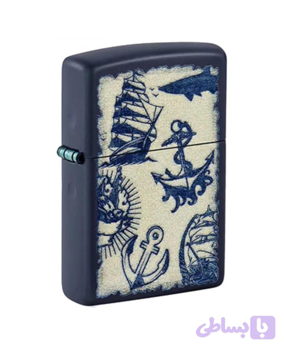 فندک زیپو اصلی کد Zippo Lighter 49774 239 NAUTICAL DESIGN