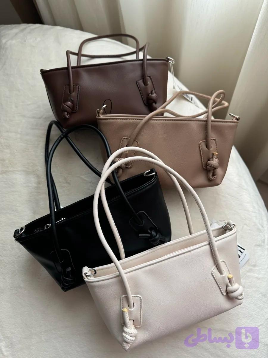 کیف زنانه زارا دو دسته گره ای کد ۲۰۲۰