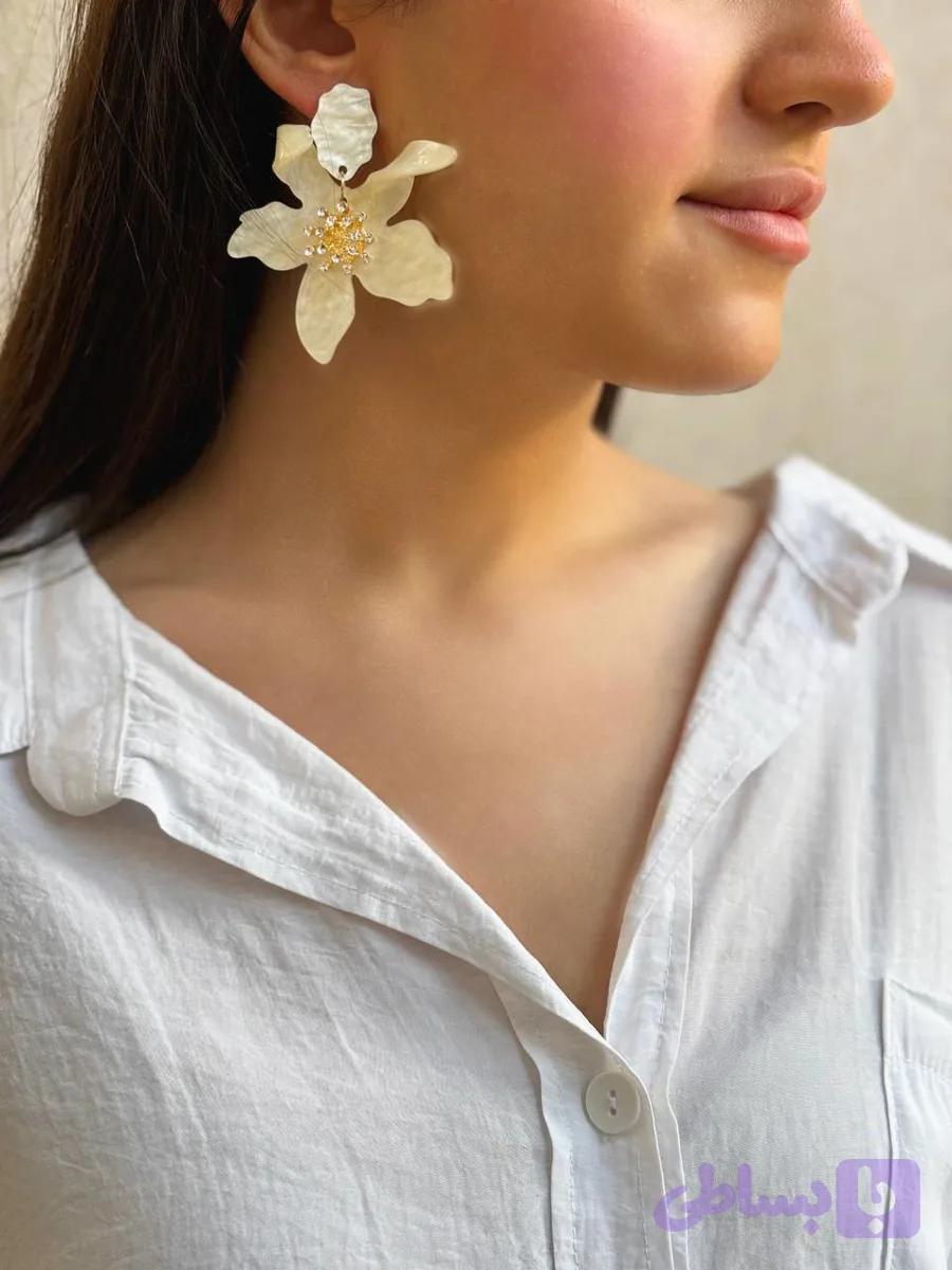 گوشواره رزینی صدفی