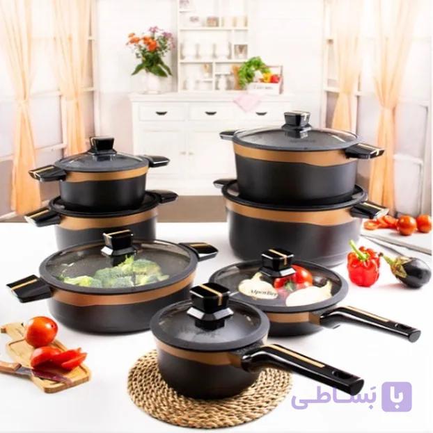 سرویس قابلمه ۱۲ پارچه گرانیت الپن برگ