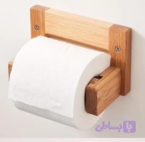 جا دستمال توالت چوبی