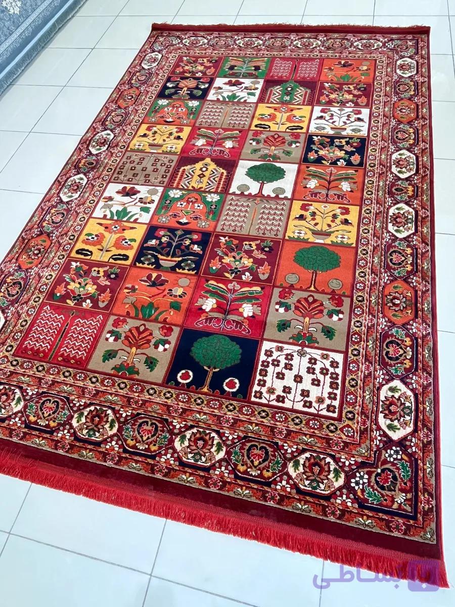 قالیچه ماشینی (گبه) خشتی طرح جدید کد 4131