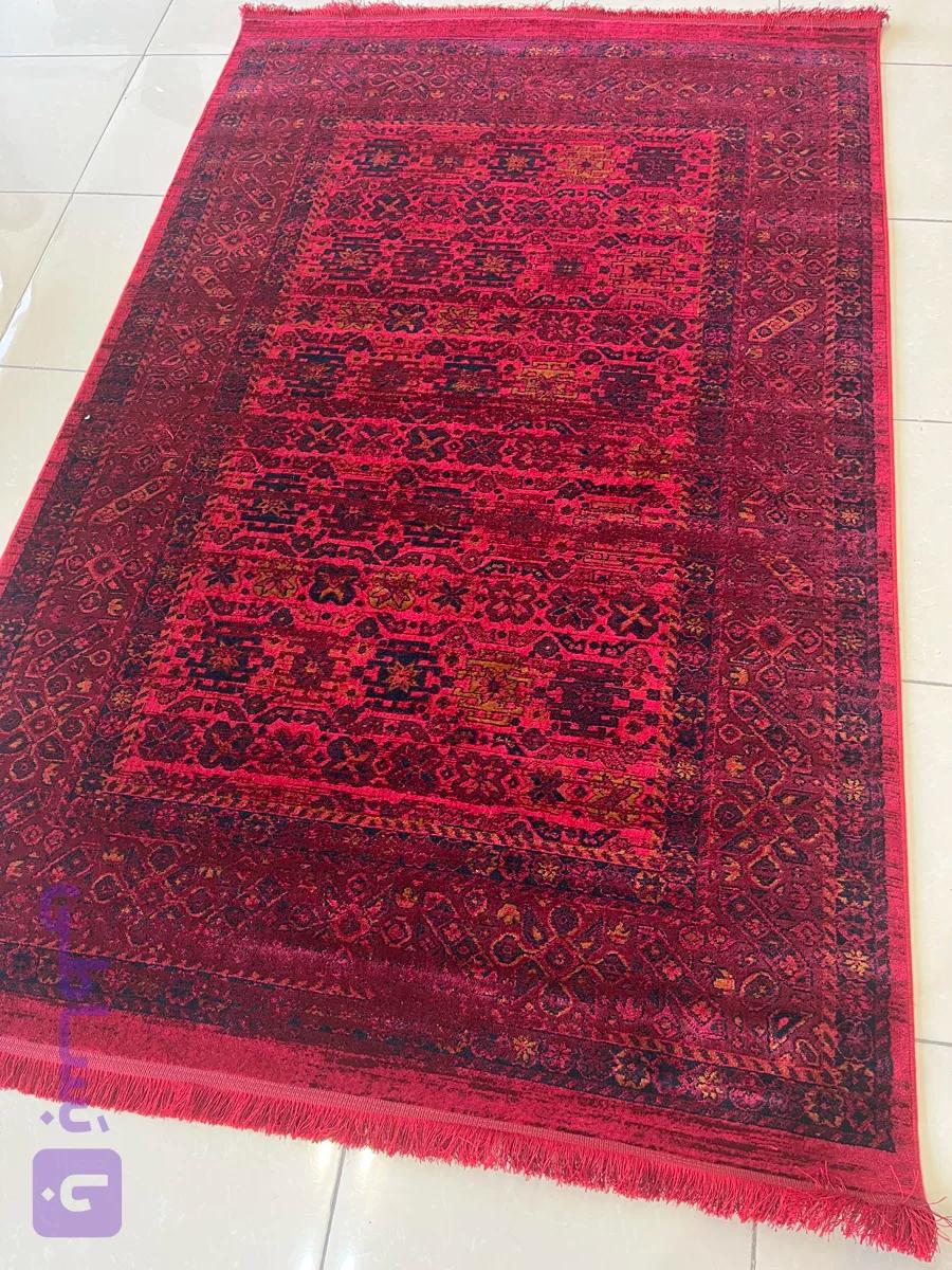 فرش زمینه لاکی طرح قجری کد 4128